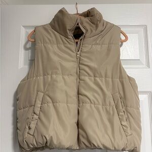 Tan Puffer Vest